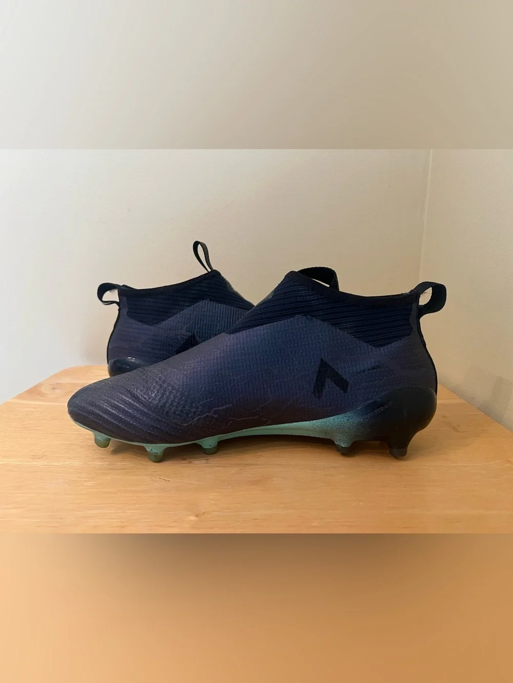 USED Adidas ACE 17+ FG Soccer Cleats US 9 Black/ Aqua S77165 Purecontrol